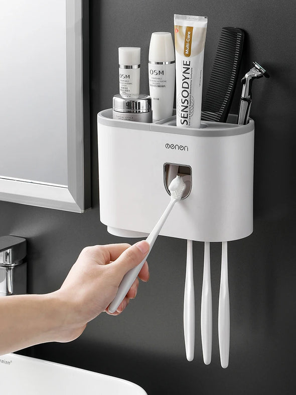 Magnetic Adsorption Inverted Toothbrush Holder