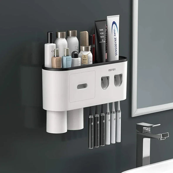 Magnetic Adsorption Inverted Toothbrush Holder