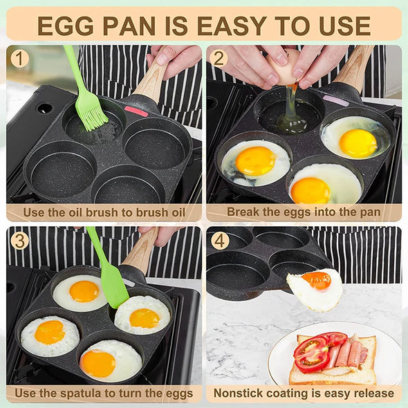 Egg Frying Pan Nonstick Pancake 4-Cups