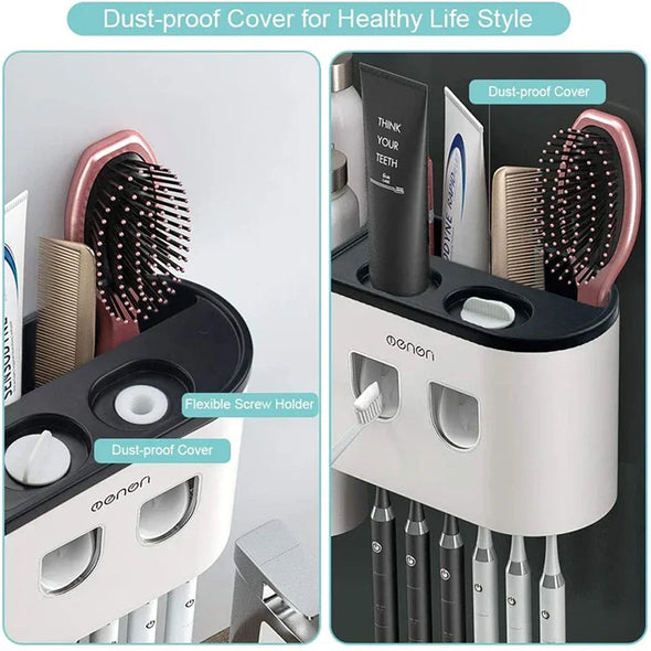 Magnetic Adsorption Inverted Toothbrush Holder